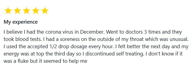 Original testimonial screenshot